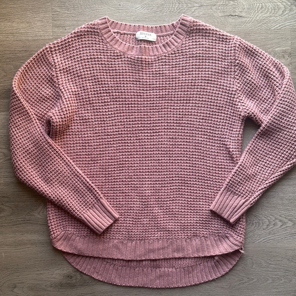 Zenana Chunky Waffle Knit Sweater